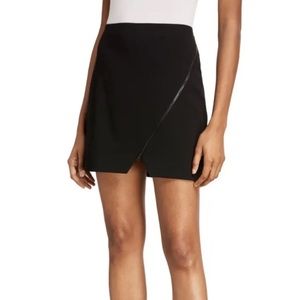 Alice & Olivia Barbra Asymmetrical Zip Mini Skirt